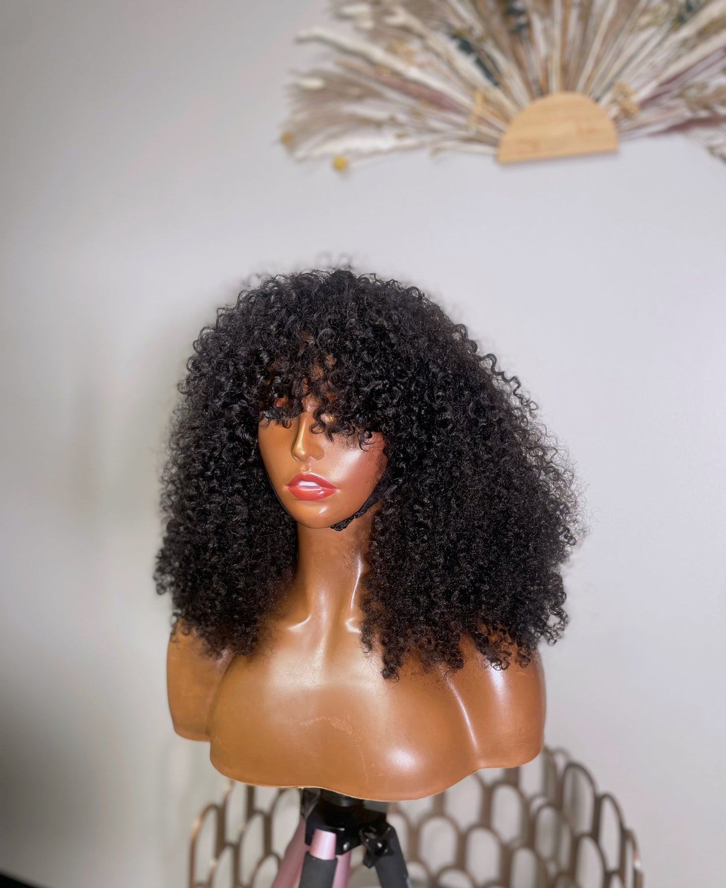 Doja curly bangs wig 14”