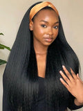 Kinky girl head band wig